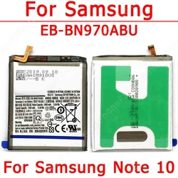 For Samsung Galaxy Note 10 N970 4G 5G Battery 3500 mAh Replacement Li-ion Cellphone EB-BN970ABU Bateria Spare Parts