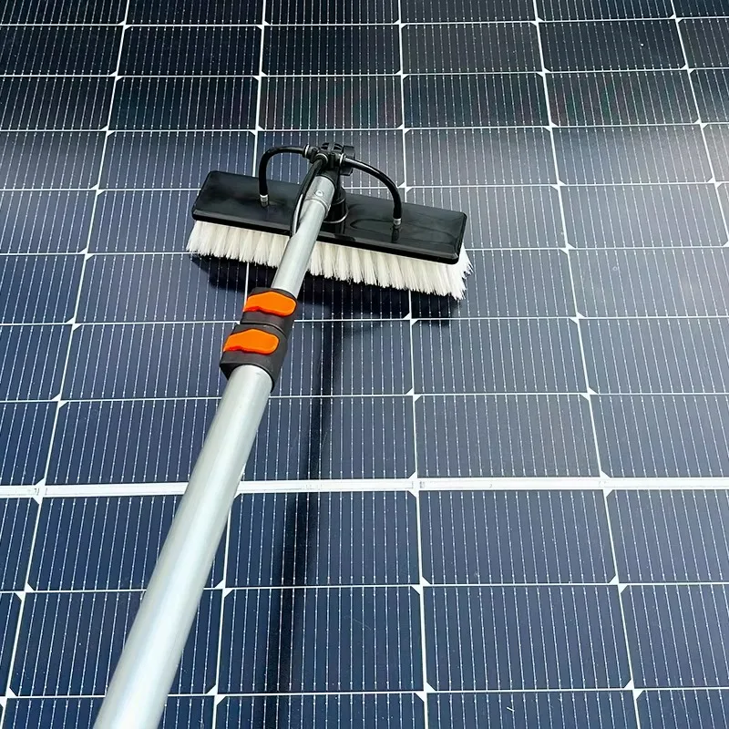Aluminum Alloy Nylon Solar Panel Cleaning Brush Dry Wet Use 30cm/50cm Export Quality