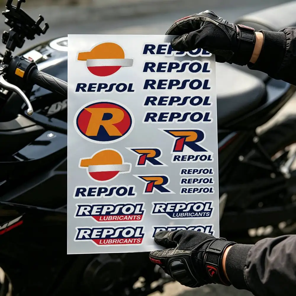 For REPSOL Universal Reflective Tape Sticker  Car Motorcycle Bicycle Helmet  Safety Warning Decal  Waterproof Durable