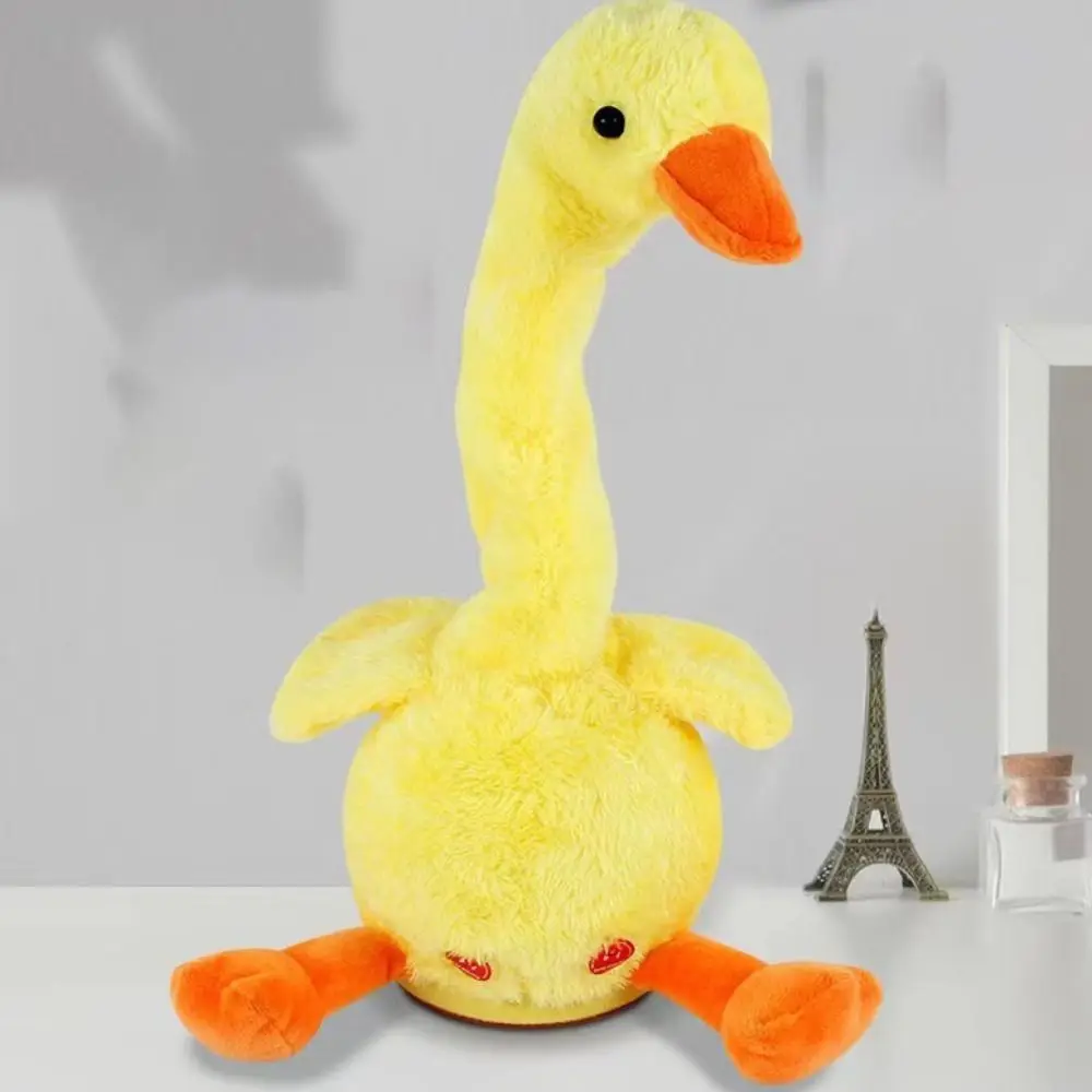 Simplicity Plush Swinging Duck Emotion Voice Control Children's Toys Dazzling Colors Repeated Reading Soundmaking Toys