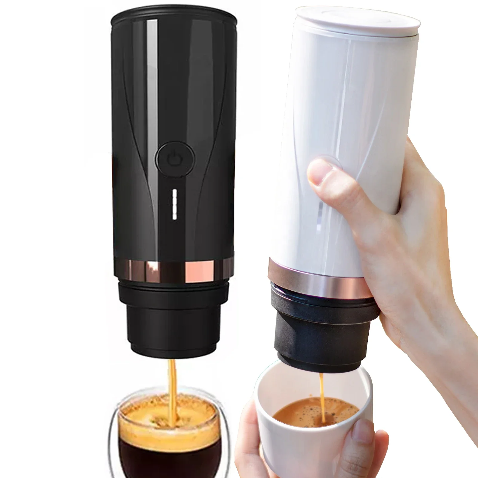 Capsule and Powder Portable Coffee Maker Coffee Machine Usb Aluminum High Quality Home Multi Functional 2 in 1