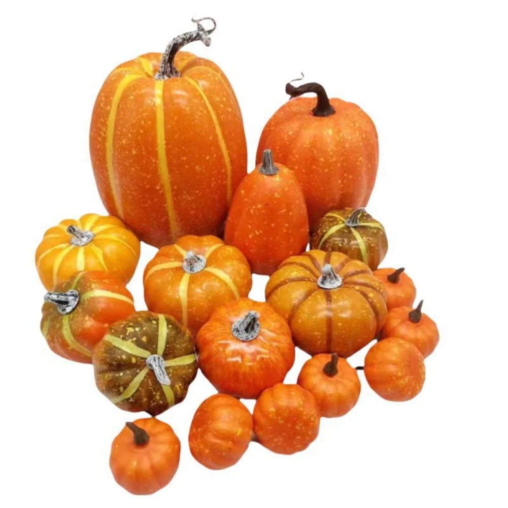 

16 шт., искусственная тыква, поддельная имитация овощей, украшение на День Благодарения, реквизит для Хэллоуина, сделай сам, поделки, рождественские украшения