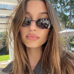 2025 Fashion Rectangle Rimless Sunglasses Square Vintage Glasses Luxury Design Trendy Frame Sun Glasses Frameless Eyewear UV400