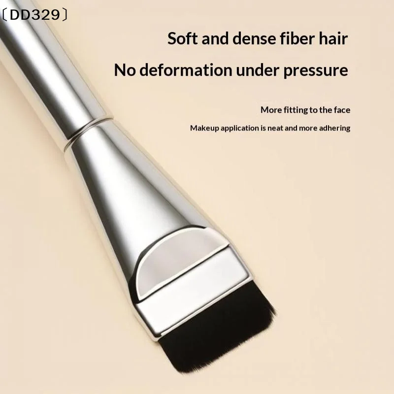 3Pcs/set One-character Foundation Brush Ultra Thin Foundation Brush Makeup Flat Face Brush Cosmetic Puff Makeup T〔DD329〕