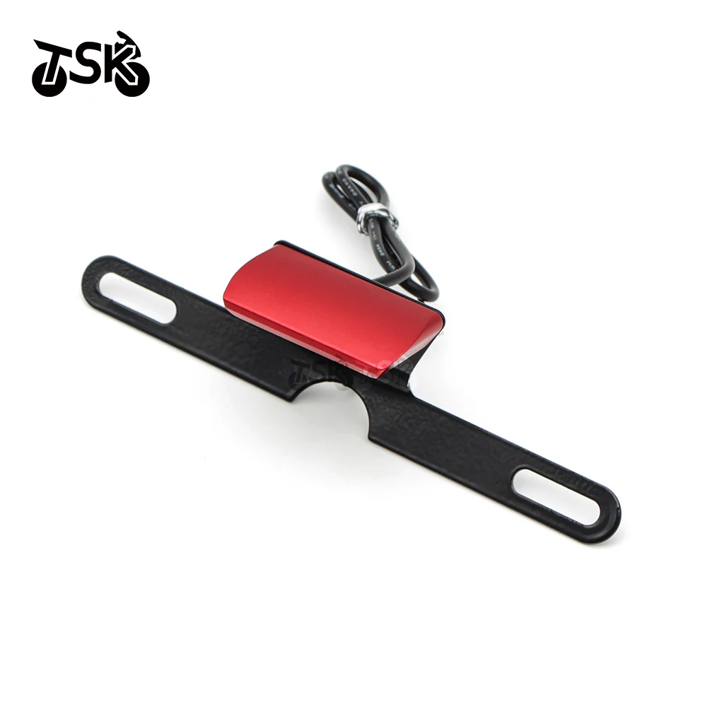 DOT/CE/E-marked 12V Motorbike LED License Number Plate Lights W/License Plate Bracket Holder Universal For Motorcycles