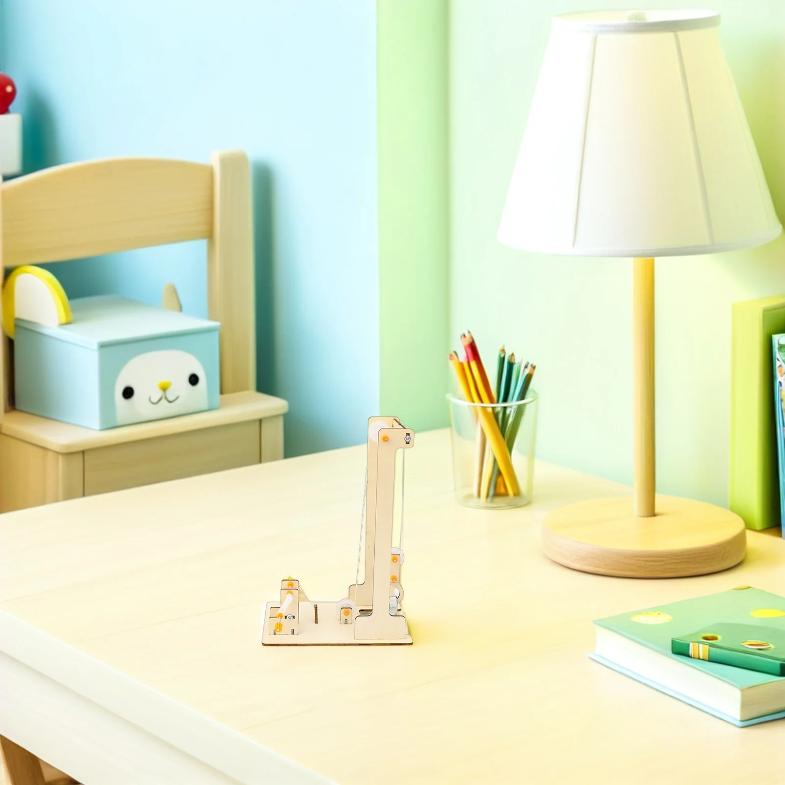 3Sets DIY Houten Kraan Bouwpakket voor Kinderen Wetenschapsexperiment Materiaal Pakket Stem Onderwijs Mechanische Voordeel