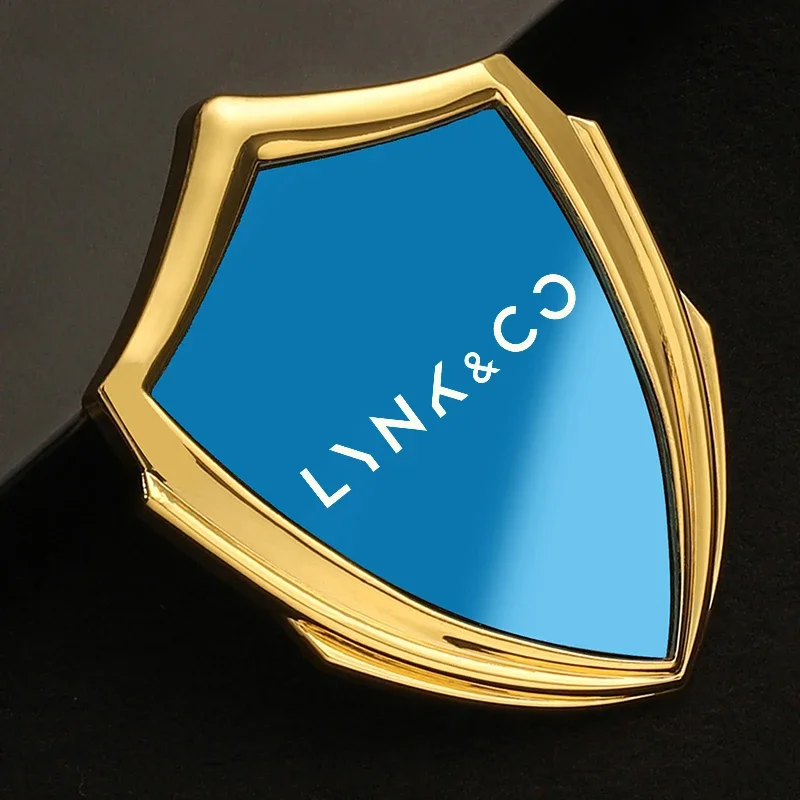 For LYNK & CO 3D Shield Metal Logo Badge Sticker Fit 01 02 03 05 06 09 Car Body Decor Accessories