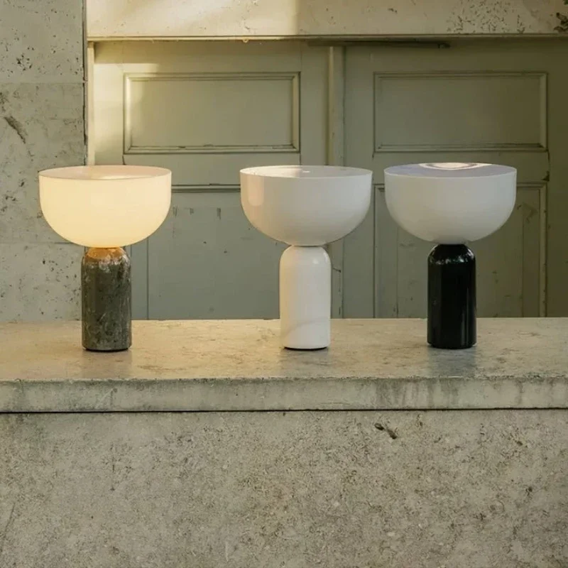 Table Lamps Design Decorative  Modern Marble Mushroom Touch Lamp Office Reading Light Bedroom Desk Ornament Cabinet Light