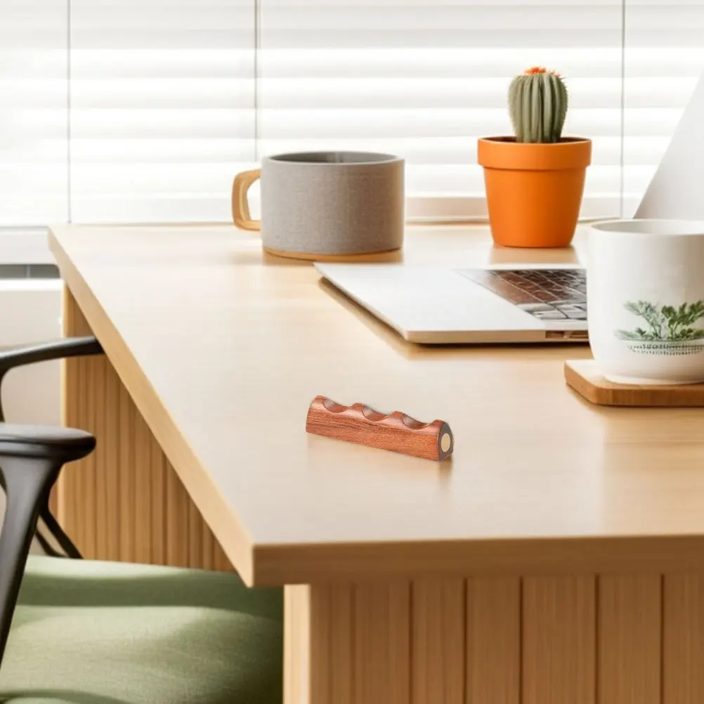 

2Pcs Calligraphy Brush Rest Vintage Wood Pen Holder Stand Elegant Desk Support for Chinese Ink Painting Home Office Decor