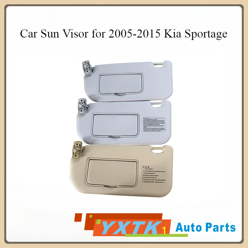 Universal Beige & Gray Car Sun Visor for 2005-2015 Kia Sportage，Replacement Sun Visor Shield
