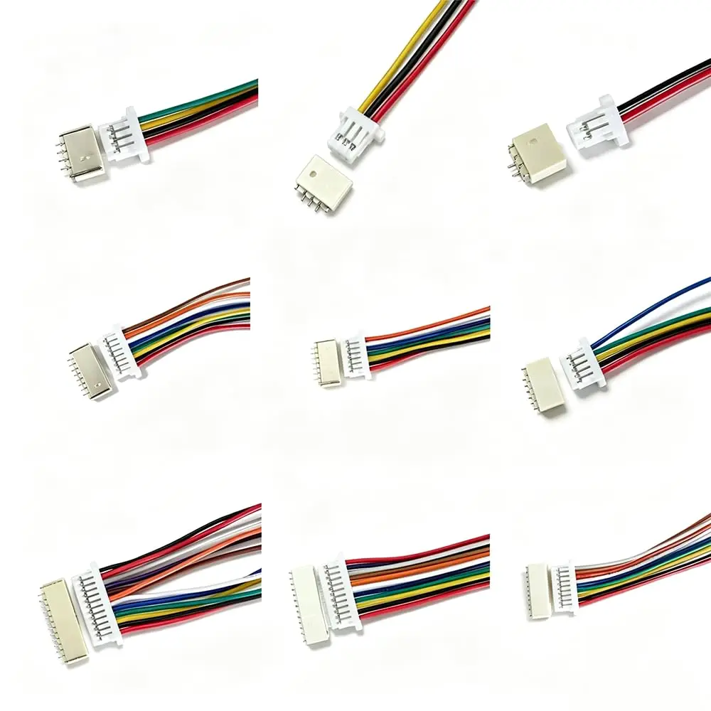 20Sets SH1.0mm Pitch 2P-12Pin Single Head Jumper Wire 28AWG Cable Matched with Horizontal SMD Connector Wire Length 10/20/30cm