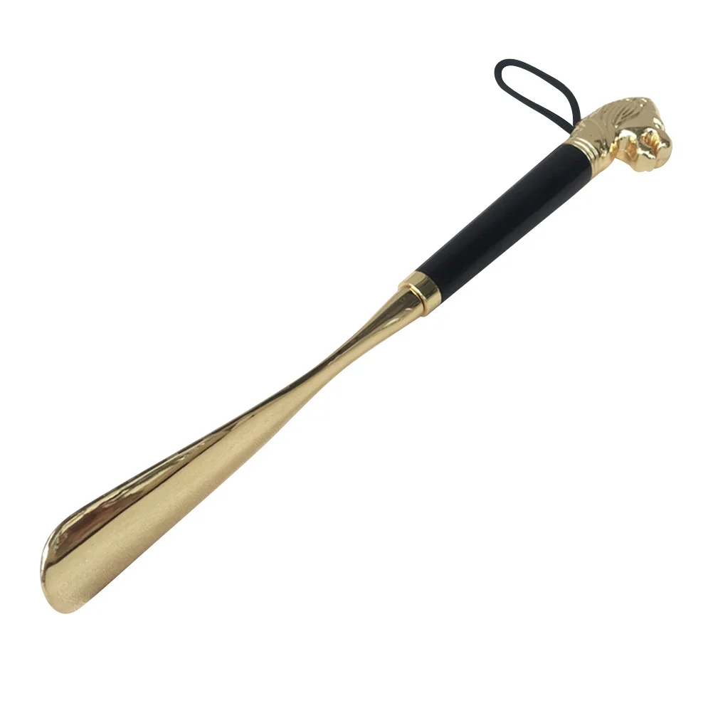 1Pcs Lion Head Shoehorn Long Handle Metal Durable Lightweight Shoe Horn Tool for Seniors Pregnancy Back Relief Shoe Lifter