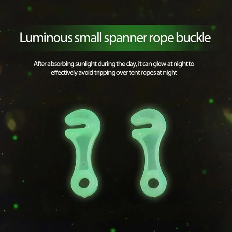 1 шт., светящаяся веревочная пряжка, флуоресцентная пряжка для палатки, оповещение, уличная палатка для кемпинга, противоскользящая ветровая веревка, стопор, натяжитель