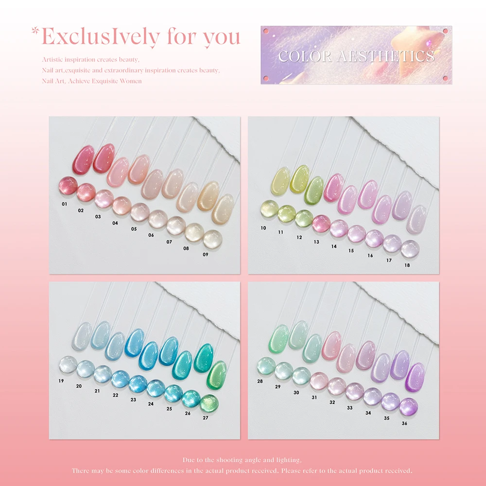 Vendeeni 36 Farben/Set Kristall-Katzenaugen-Gel-Nagellack Magnetischer UV-LED-Soak-Off-Gel-Lack Glasperlen Katzenaugen-Gel mit Display – Detail 20