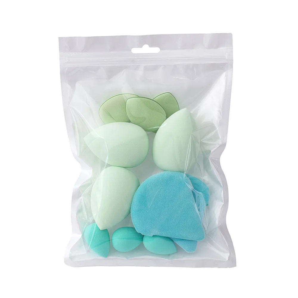 12 個のメイクアップアクセサリー多目的メイクアップスポンジセット乾湿両用 4 種類の化粧パフ美容ツールパウダーパフ