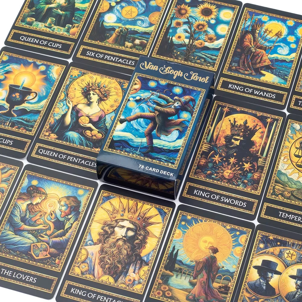 

Van Gogh Tarot 78 Card Deck Board Games Illustration Divination Wisdom Oracle Cards Party Desktop Toy Entertainment Leisure
