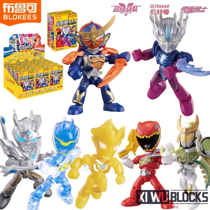 

Строительные блоки BLOKEES Ultraman Kamen Rider Super Sentai Defender версия 2, Сага Ультрамена, сборка игрушки, модель, орнамент, подарок