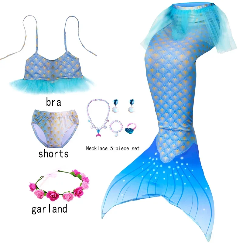 

The Mermaid Tails fit for Little Girls,Children Beach/ pool Swimsuit ， Princess Dress Bikini Bathing Costume