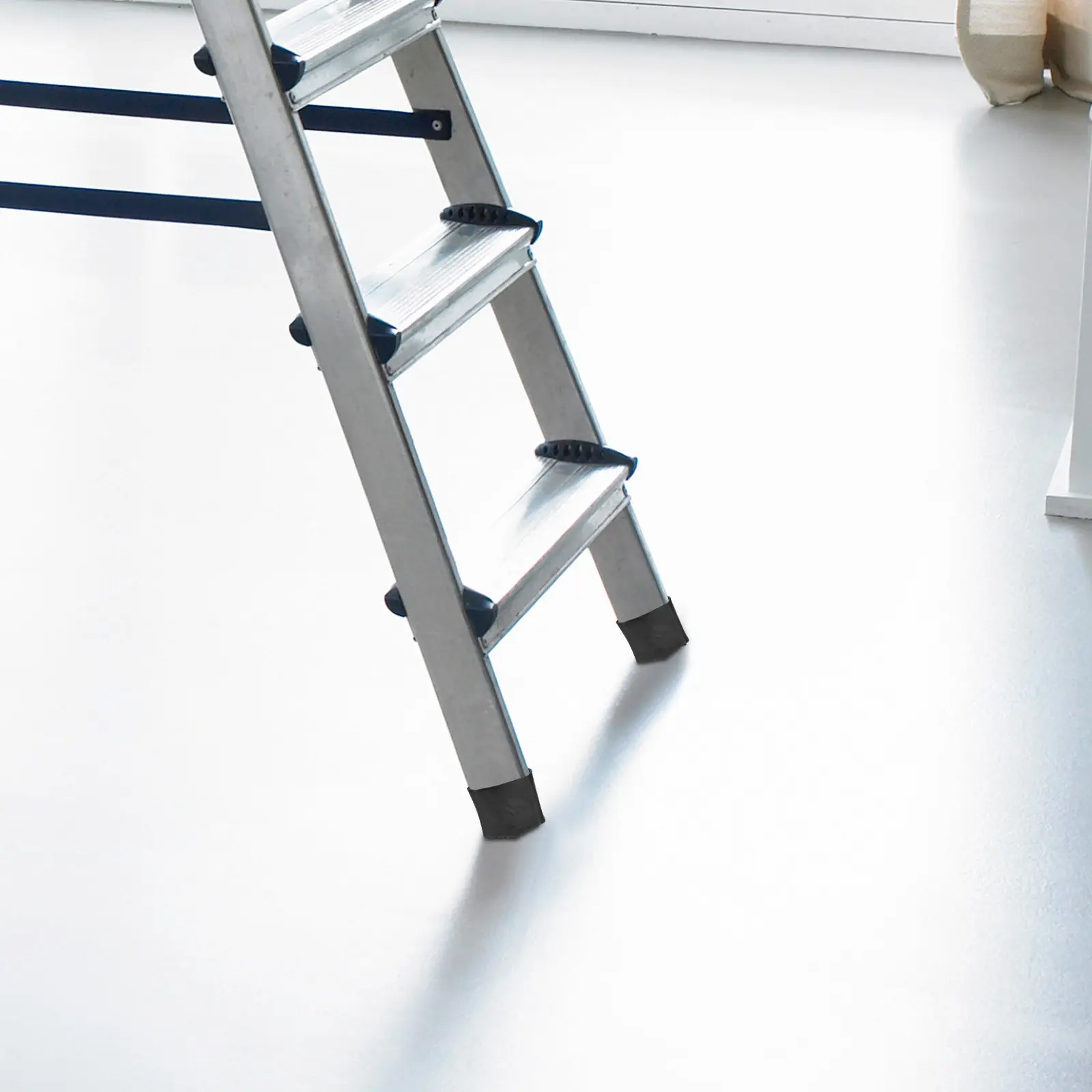 2Pcs Ladder Feet Anti-Skid Covers Folding Ladder Rubber Feet Pads Thick Wear-Resistant Foot Pads Non-Slip Floor Protector