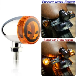 Turn signal Light indicator For Harley Cruise flasher Lamp Blinker Flasher Intermitentes Frecce Moto Bullet Arrow Skull Metal