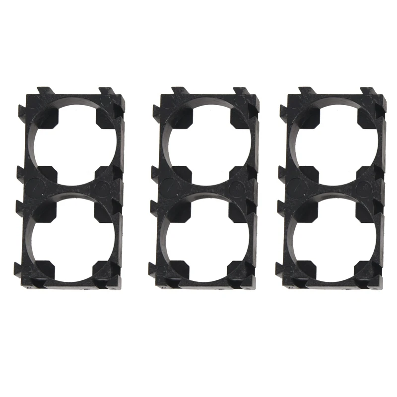 RISE-80X 18650 Lithium Battery Double Holder Bracket For DIY Cell Pack Black