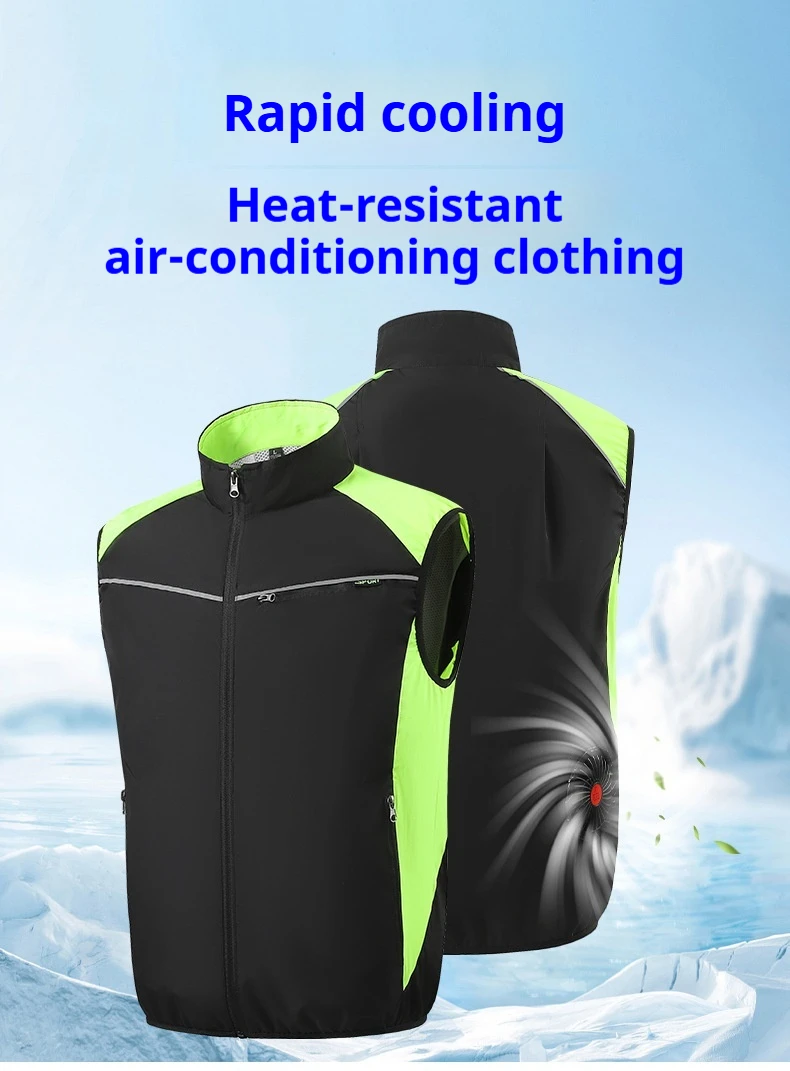 

2025 Summer Heatstroke Prevention Black Technology Intelligent Cooling Vest Vest Vest Unisex Trendy Casual Comfortable Vest