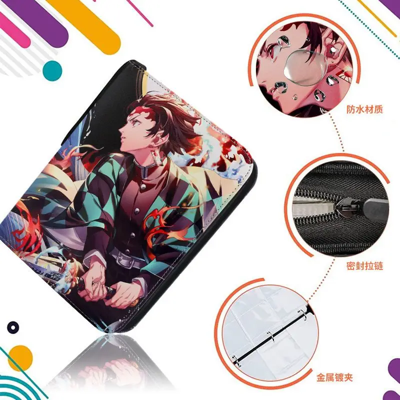 Pogromca demonów: Kimetsu No Yaiba kartki Anime książka Kamado Tanjirou Nezuko Agatsuma Zenitsu segregator gra karciana prezent książka do kolekcji