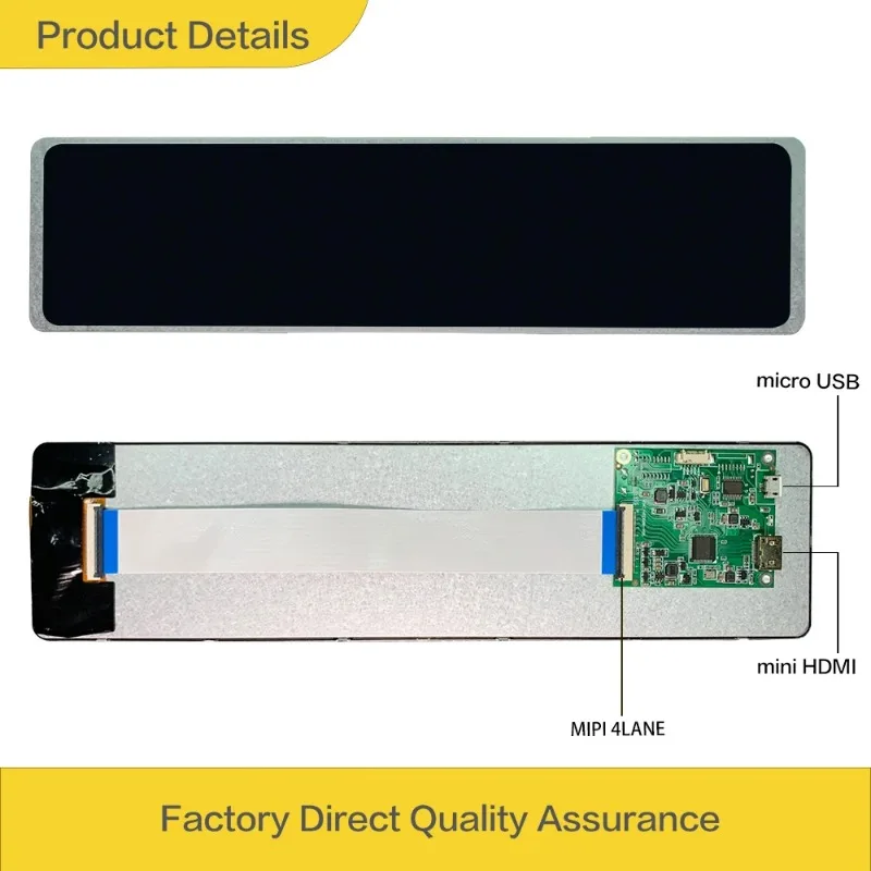 11.3 inch Bar Long Display HDMI LCD Panel 440x1920 Module Secondary Screen CPU GPU Temperature Monitoring