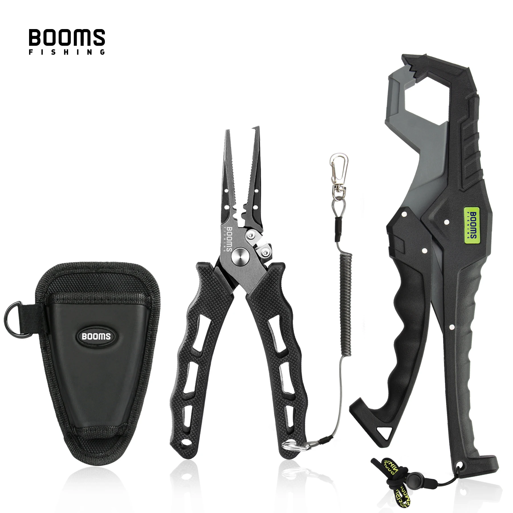 

Booms Fishing G5F7 Fishing Pliers and Fish Gripper Compose Tools Set with Lanyard Sheath Anti-Rust Anti-Corrosion Safer For Fish