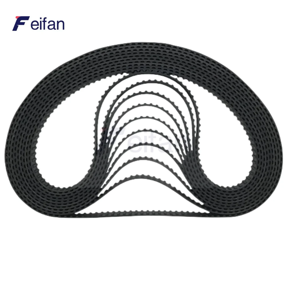 Feifan 1pc-5pcs Metric Trapezoid T5 Timing belt Lp=365 375 380 390 395 400 410 420 425 430 435 440 445 450 ~ 490mm Width 10-25mm