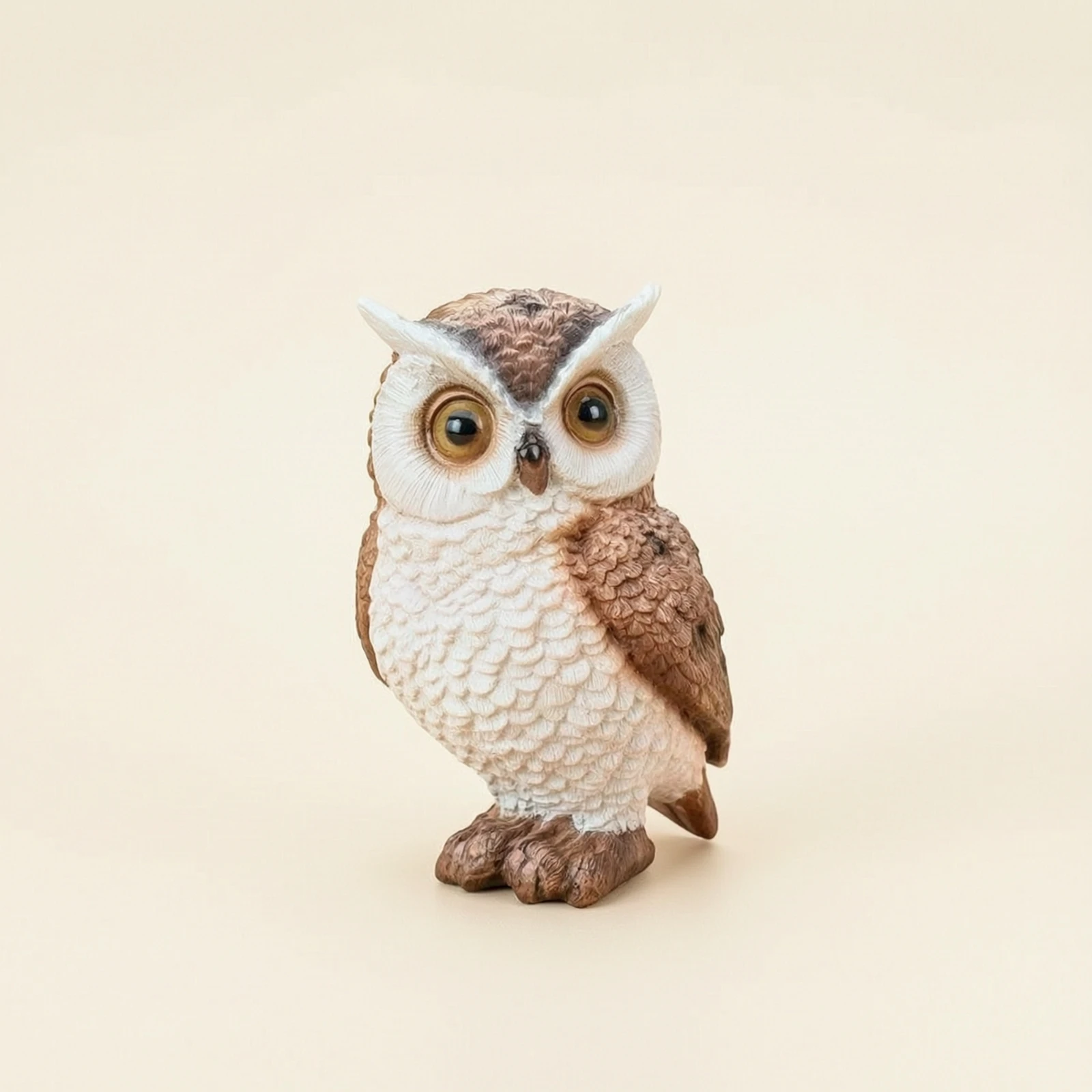 Owl Figurine Realistic Owl Statue Textured Decorative for Gardeners, Patio, Porch