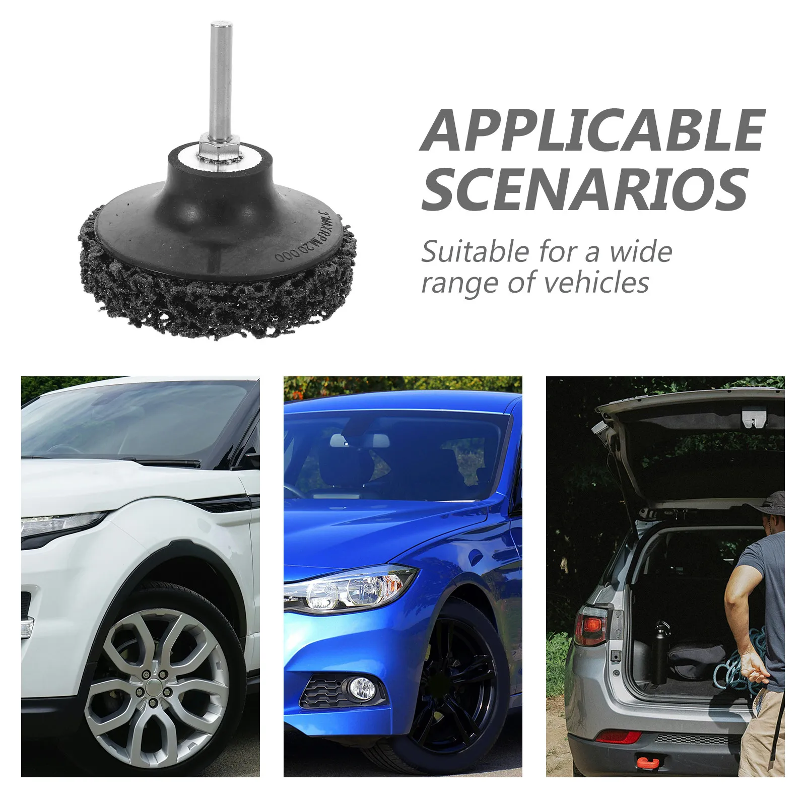 Wheel Hub Grinding Tool Metal Abrasive Buffer Rust Removal Polishing Car Tire Grinding Head Vehicle Repair Tool Hub Cleaning view 6