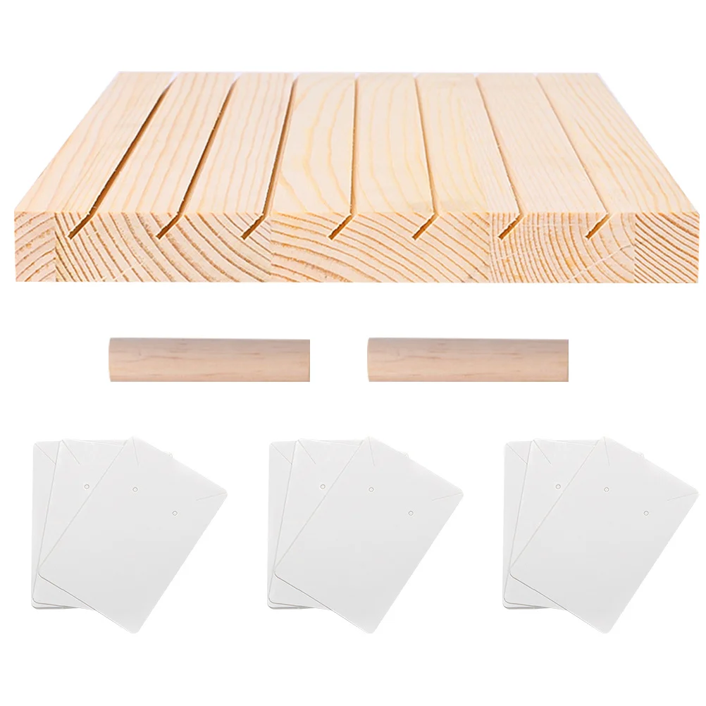 

1 Set Wooden Earring Display Organizer Studs Hoops Desktop Jewelry Holder Rack Space Saving Storage Solution Earring Holder