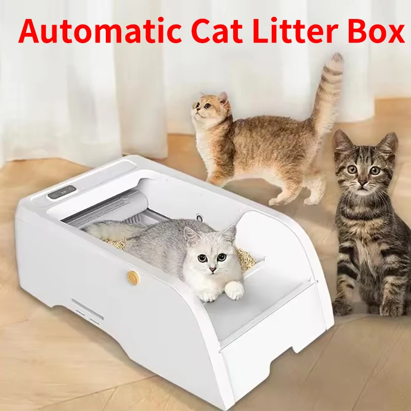 

Cat Litter Box Self Cleaning App Control 7L Extra Large Trash Bin for Multiple Cats Odor-Removal Global Version Arenero Gato