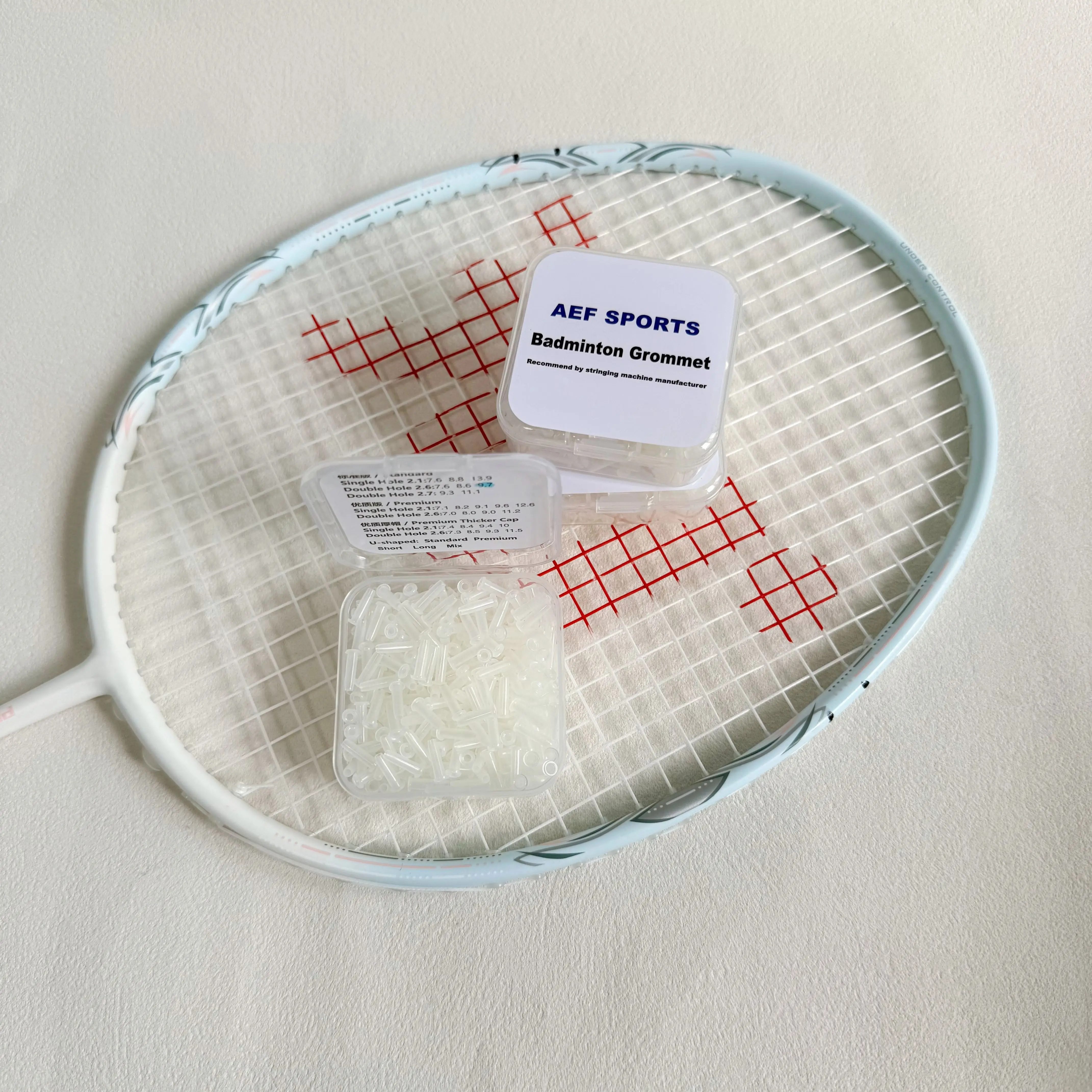 

Прокладки для бадминтонных ракеток с одним и двумя отверстиями, разные цвета, универсальные для большинства брендов