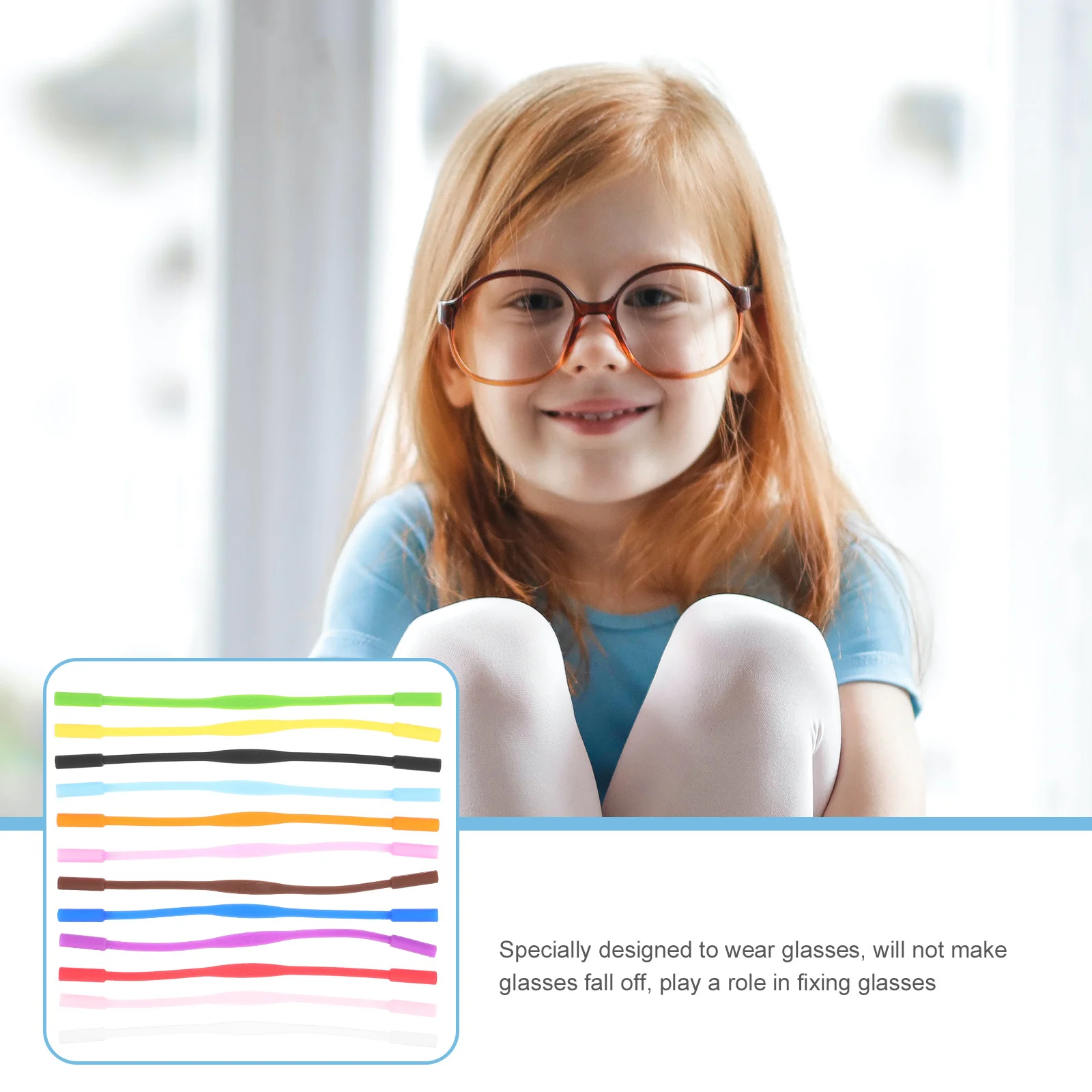 

12Pcs Glasses Strap Silicone Eyeglass Holders Kids Anti-Skid Sports Eyewear Retainers Nonslip Sunglasses Cord Glasses Cord