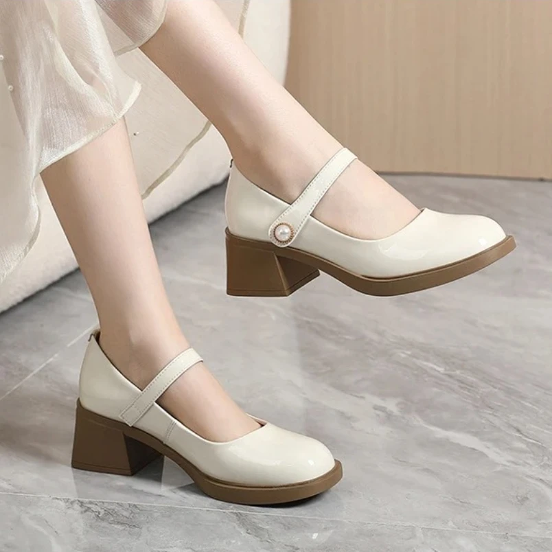 

Новинка 2025 года, летняя женская платформа из натуральной кожи, разноцветная пряжка большого размера, удобная элегантная девушка