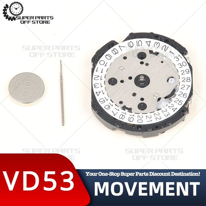 New Japanese Original Vd53c Movement 3.6.9 Small Seconds Vd53b Multi-Function Quartz Movement Watch Accessories