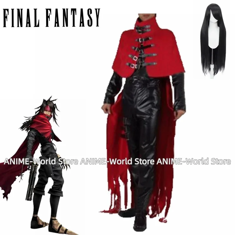 

Game Final Fantasy Vincent Valentine Cosplay Final Fantasy Costume with Cape Any Size Custom Made