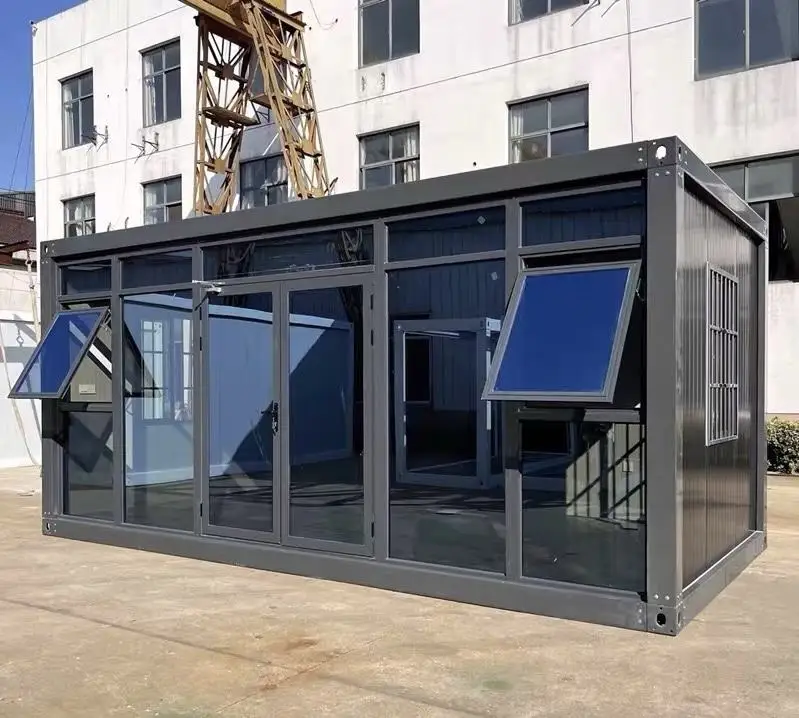 Personalized Customization Container Weatherproof Tempered Glass Aluminum Alloy Container House Outdoor Portable Removable House