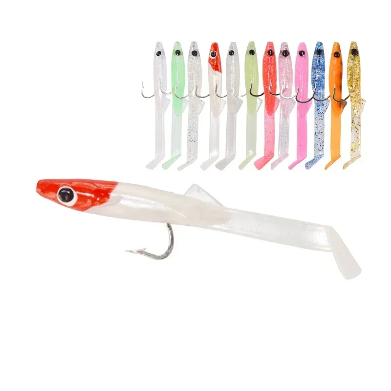 Afishlure Soft Eels Raglou Fishing Lure Bait 65mm 1.5g 8pcs Sea Pesca Silicone artificiale