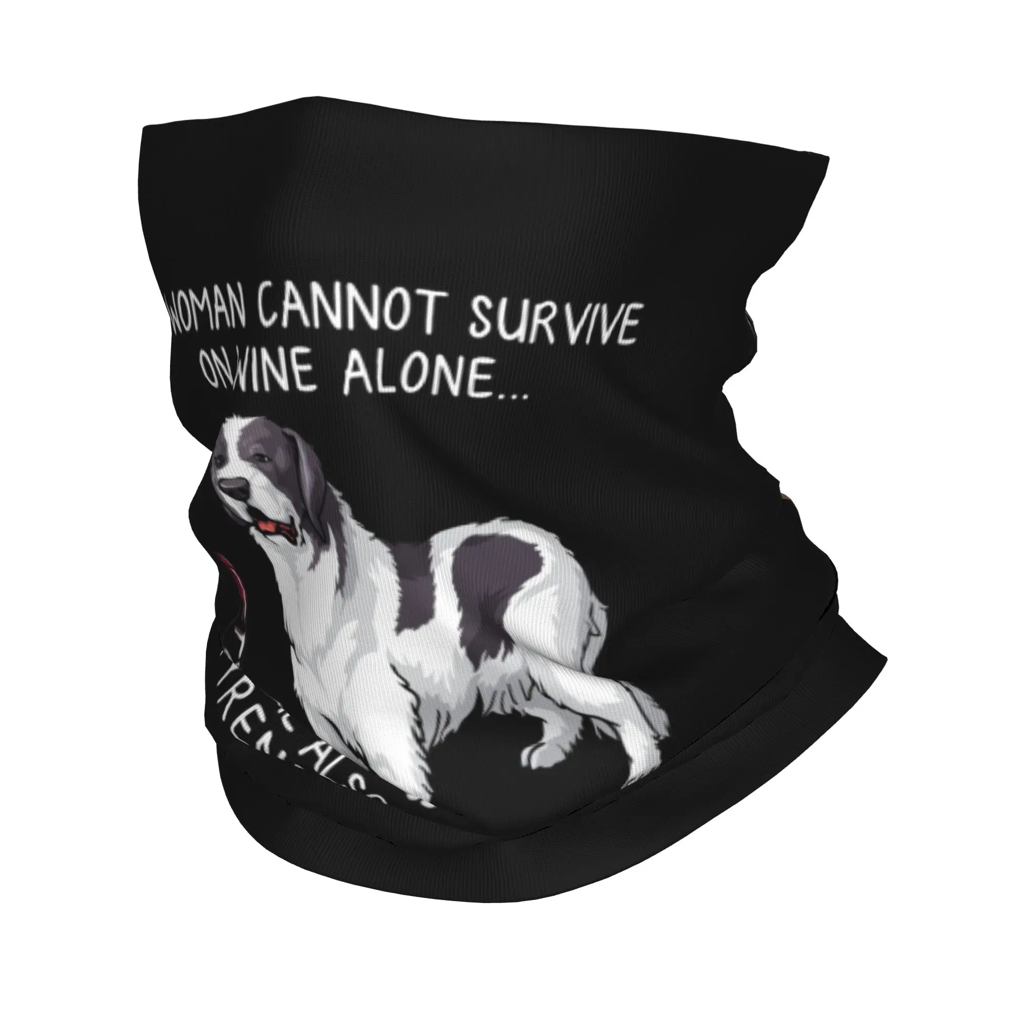 

Забавный зимний шарф-труба с принтом пиренейского мастифа и вина для женщин и мужчин, для катания на лыжах и велоспорта, для любителей собак и щенков