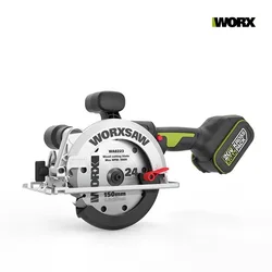 WORX WU535X WU535 Cordless Circular Saw Brushless Motor 140mm/150mm 45 /90 Degree Wood Cutting Powershare Green Battery
