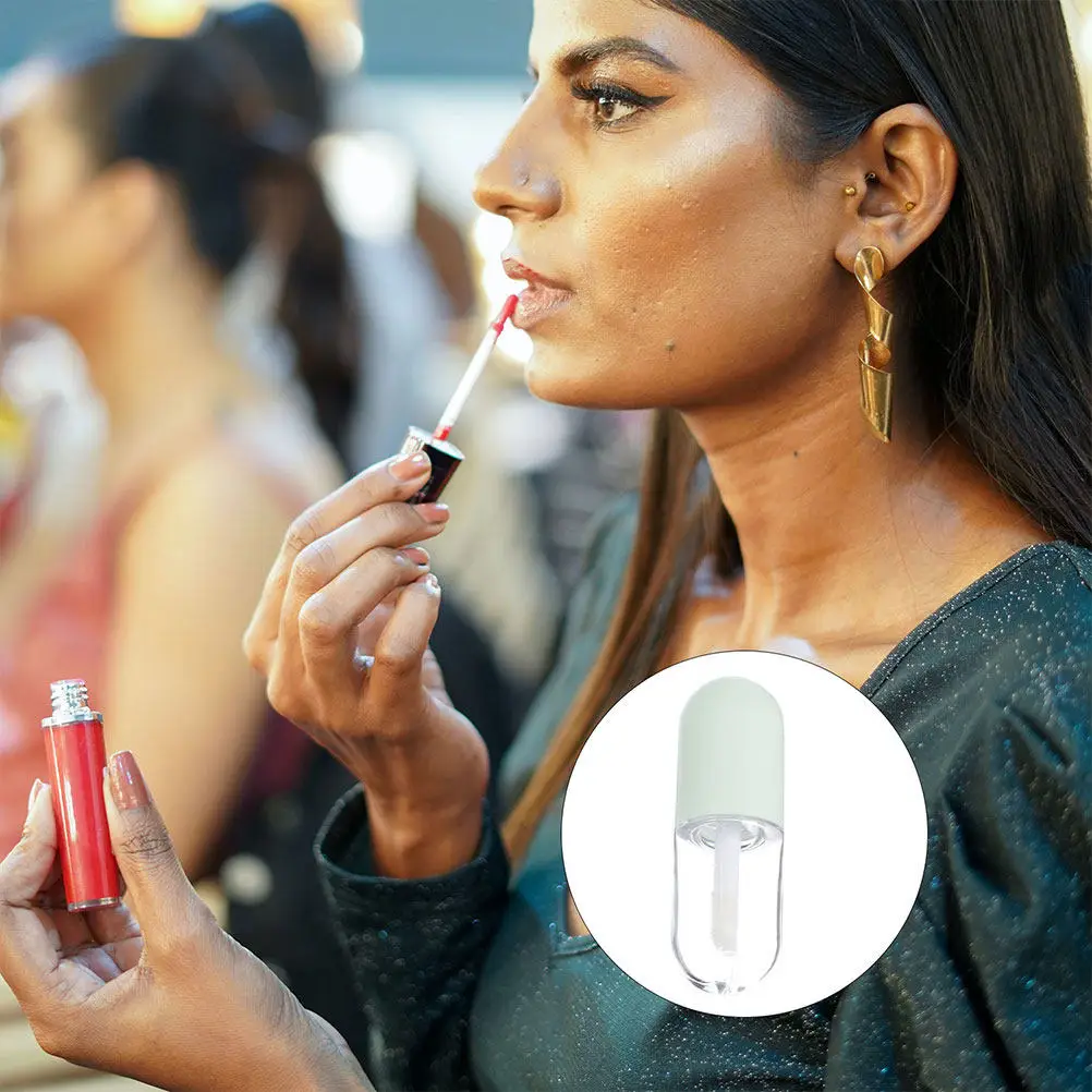 8 botellas de brillo labial transparentes, envases vacíos para brillo labial DIY, bálsamo labial, colorete líquido, artículos de viaje