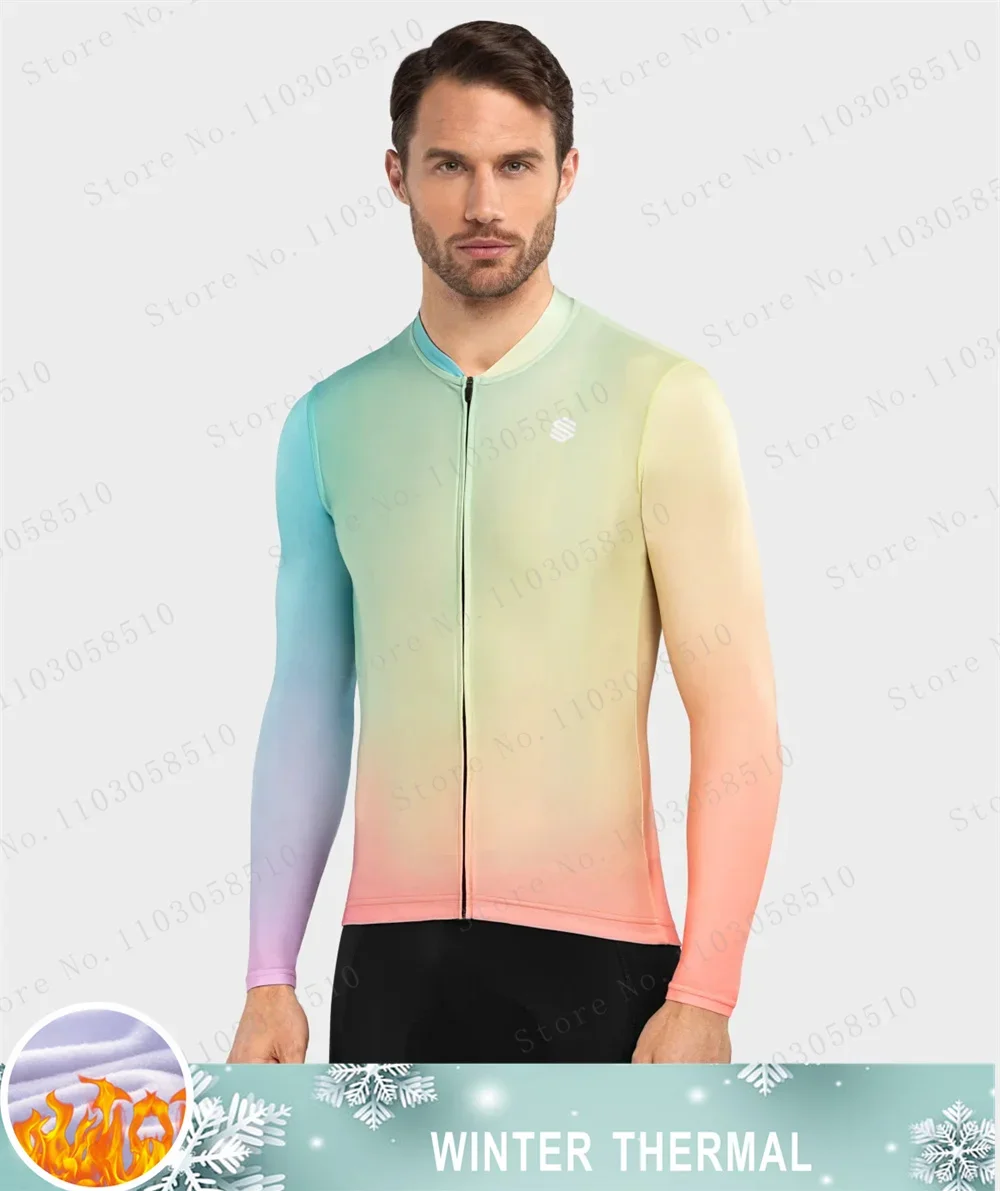 siroko Winter Long Sleeves Cycling Jersey Thermal Fleece Cycling Clothing Man\'s Bike Jersey MTB Road Bike Jacket Bicycle Shirt
