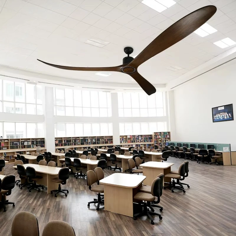 

100 inch large size intelligent control wooden large Dc motor school project ceiling fan