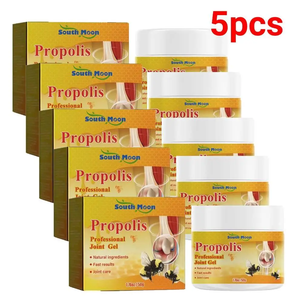 5PCS Bee Venoms Propolis Treatments Gel Professional Joint Bone Therapy Gel Bee Venoms Gel For Legs Hands Arms Feet 50g