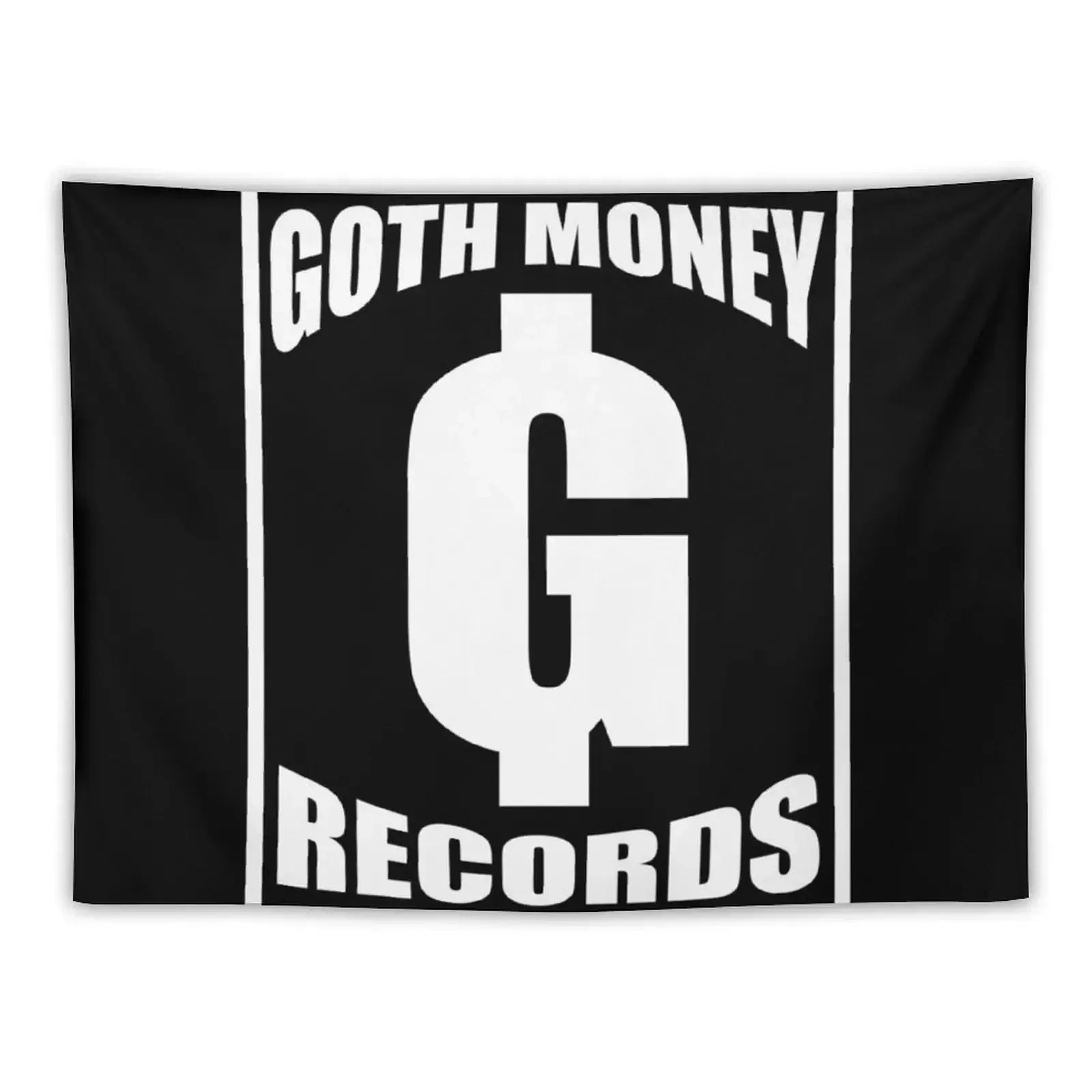 

GOTH MONEY RECORDS OG ON BLACK Tapestry Decoration For Bedroom Wall Hangings Decoration Room Decore Aesthetic Tapestry