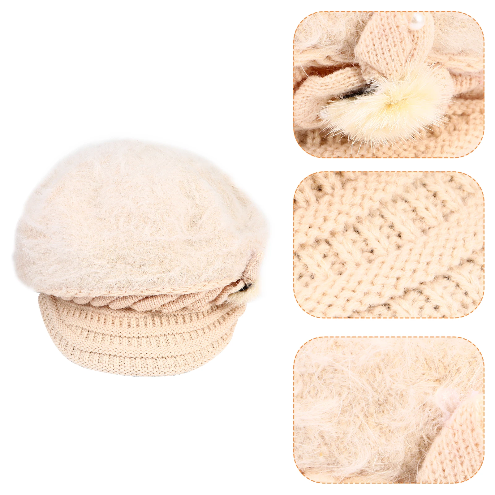 

Warm Ear Protection Hat Knitted Caps Peaked Wearing Decor Good-looking Lovely Beanie Korean Version