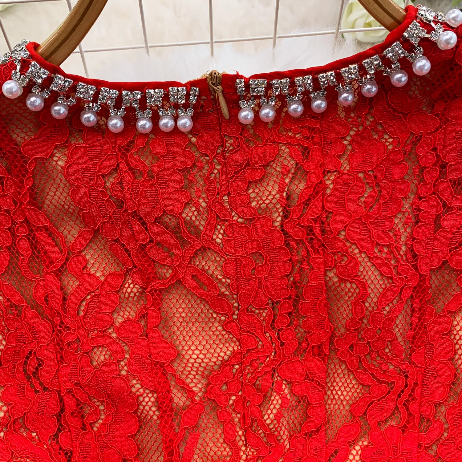 Abito vintage chic a maniche corte con perline Elegante fata moda coreana Boho Sundress abbigliamento donna